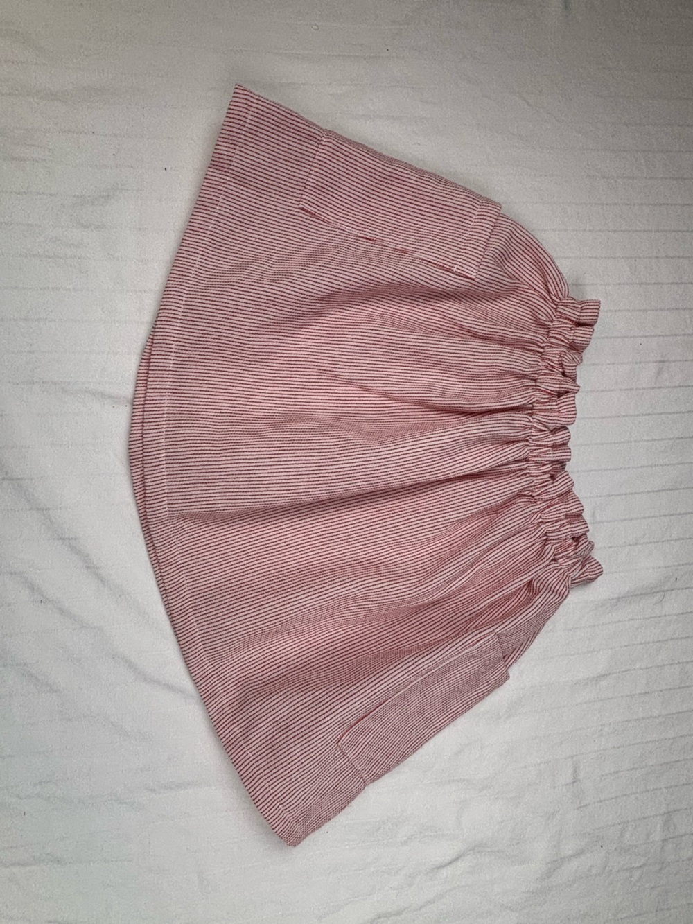 NWT Babe &Tess 4 Striped Pink Gathered Waist girls Skirt made in Italy